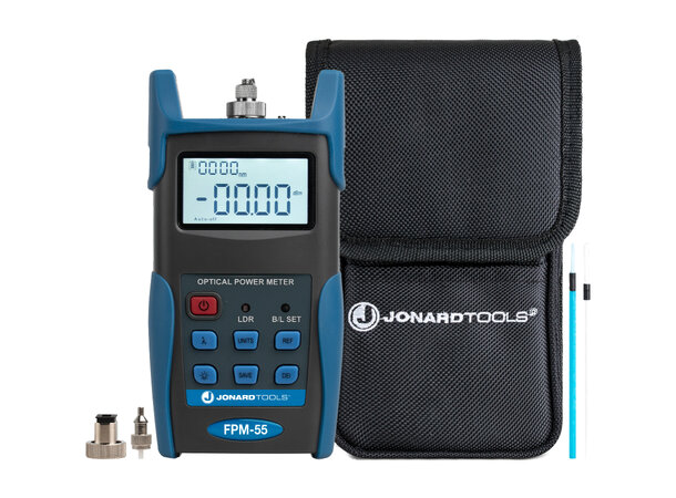 Fibereffektmeter SM/MM m/ lagring Inkl. LC/SC/FC adp, -50 till +26dBm 