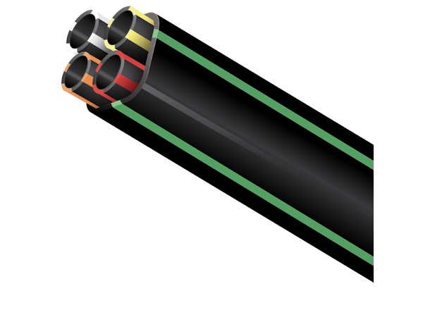 FuturePath ECO-4x16/12-DL-Svart- 1500m Svart m/ grønne striper, resirkulert 