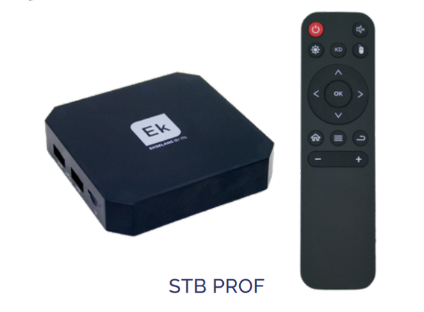 IPTV Set-top boks EK 4K PROF for bruk med EK for hotel-TV system 