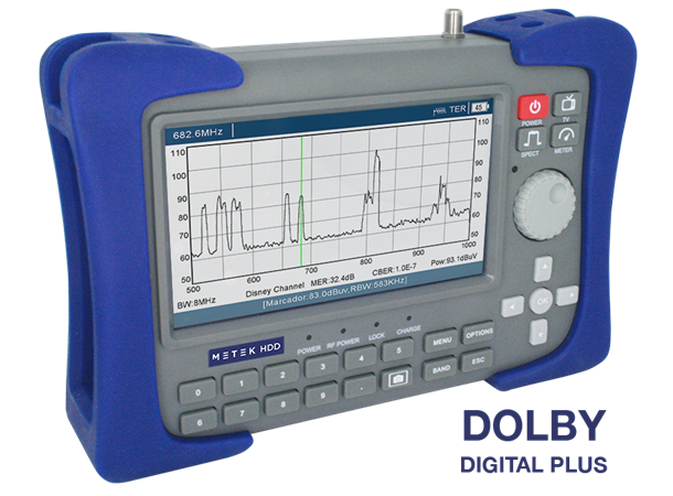 Instrument universal SAT/KTV/Terr./LTE Digital måler METEK HDD, MPEG4, spektrum