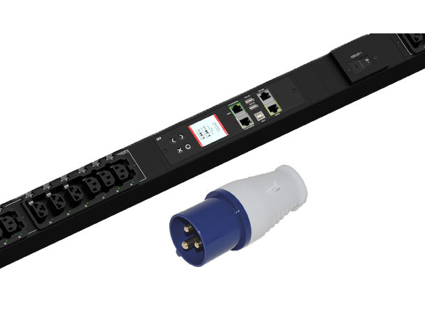 Raritan PDU-1P 32A 12+12 C13/CX-3m PDU med måling og styring per uttak 