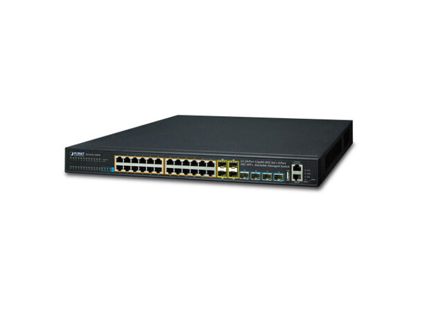 Switch LAN 24p Layer3 Managed Planet PoE 24x 10/100/1000T 802.3at+4x 10G-SFP+ 