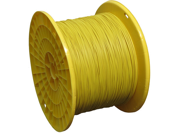 Søketråd YD 0,8/1,5mm diameter, gul HDPE Rustfri stål leder, 2410m/trommel 