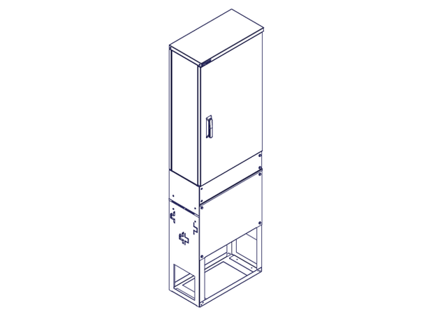 Triarca fiberskap FT 785 XL RAL 7024 Euro sylinder lås 