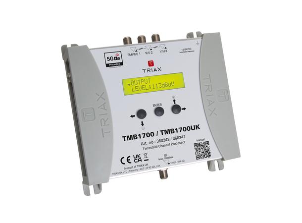 Triax multibånd forsterker TMB1700 EU Intern programmering, 2xUHF,FM,VHF/DAB+
