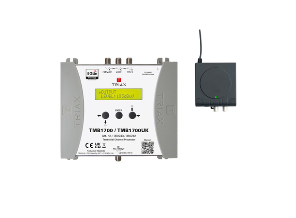 Triax multibånd forsterker TMB1700 EU Programmerbar, 20dB, 2xUHF,FM,VHF/DAB+ 