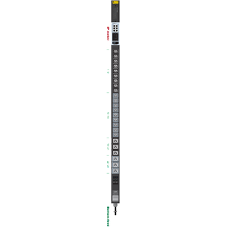 Austin Hughes IPDU 32A,230V 1-fas, Svart 18xC13+6xC13/C19 IEC60309 vertikal 3m