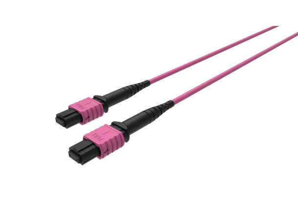 ECS MPO 12F MPO/M-MPO/M, OM4 Lilla 50m Trunkkabel 3mm, CPR Cca, Pol B 