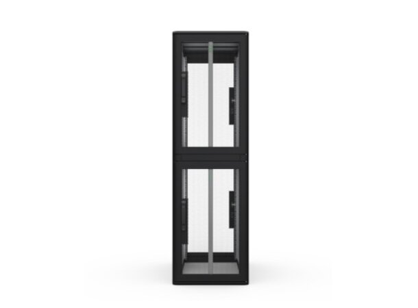 Enoc Serverskap 2-delt S1 C2 61222-S B-600xD-1200xH-2200mm Svart Låsbart 