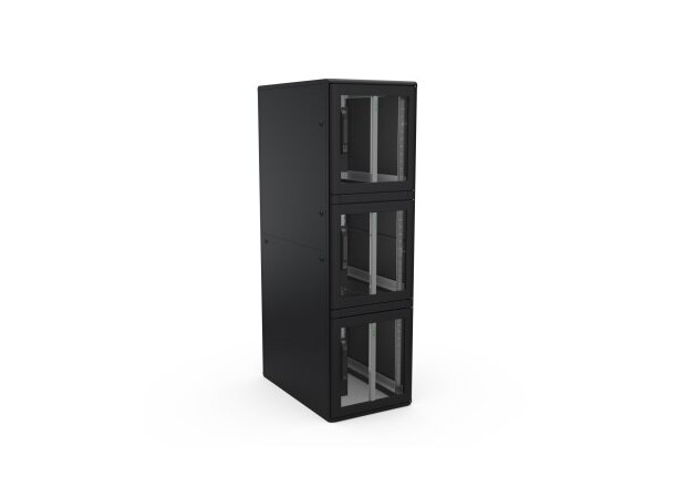 Enoc Serverskap 3-delt S1 C3 61022-S B-600xD-1000xH-2200mm Svart Låsbart 
