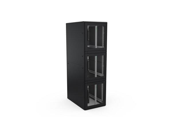 Enoc Serverskap 3-delt S1 C3 61222-S B-600xD-1200xH-2200mm Svart Låsbart 