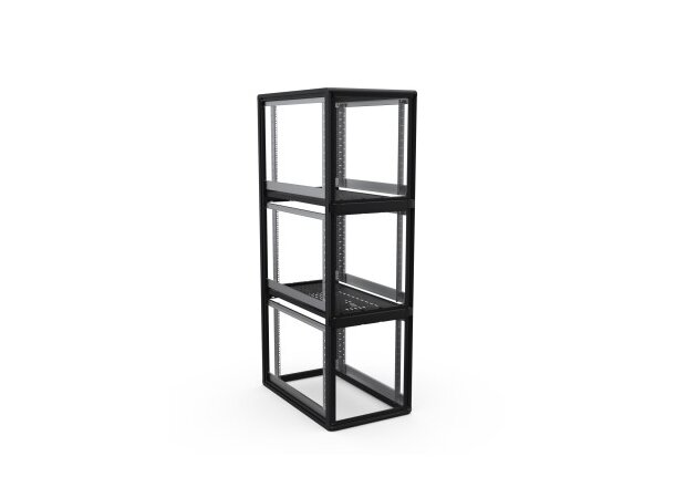 Enoc Serverskap 3-delt S1 C3 61222-S B-600xD-1200xH-2200mm Svart Låsbart 