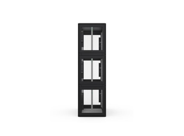 Enoc Serverskap 3-delt S1 C3 61222-S B-600xD-1200xH-2200mm Svart Låsbart 