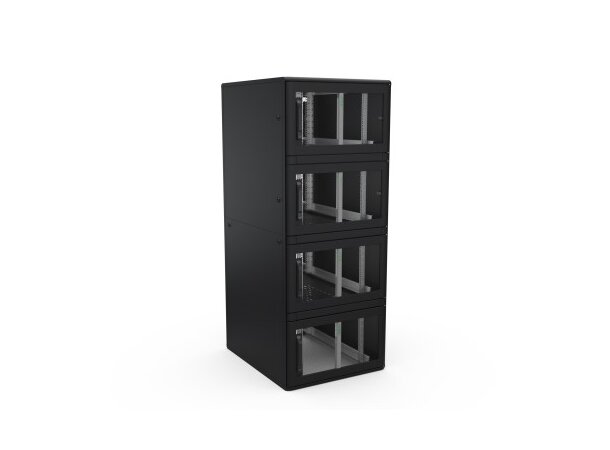 Enoc Serverskap 4-delt S1 C4 81020-S B-800xD-1000xH-2000mm Svart Låsbart 