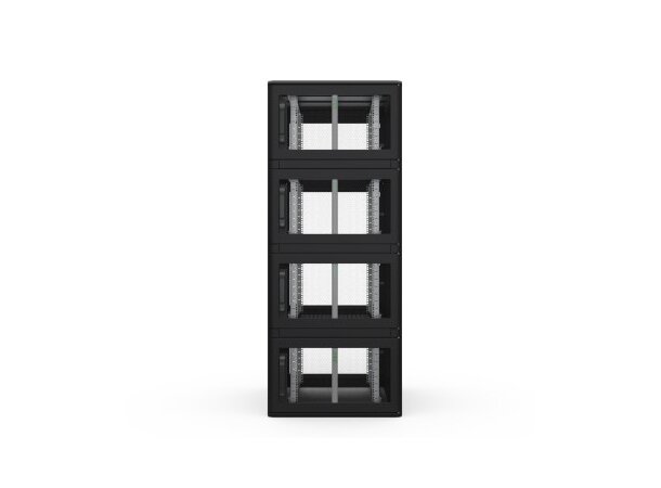 Enoc Serverskap 4-delt S1 C4 81020-S B-800xD-1000xH-2000mm Svart Låsbart 