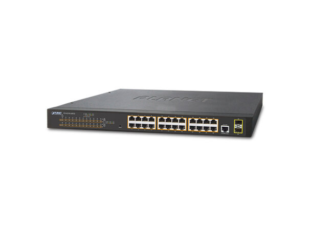 Switch PoE+ 24-port L2/4 + 2x SFP Managed PoE 300W 