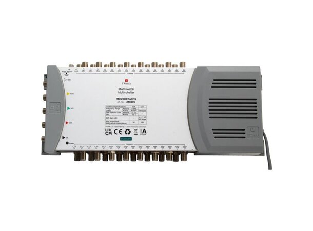 Triax Multiswitch TMS/CKR 5x32 S inkl. nettdel, 5 inn/4xSAT+1xTERR 