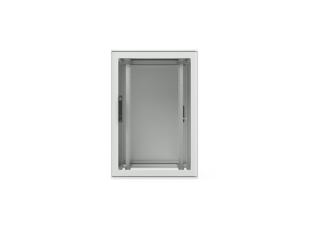 Enoc Gulvskap Grå 24U F1 Glassdør B-800 x D- 600 x H-1200 mm 