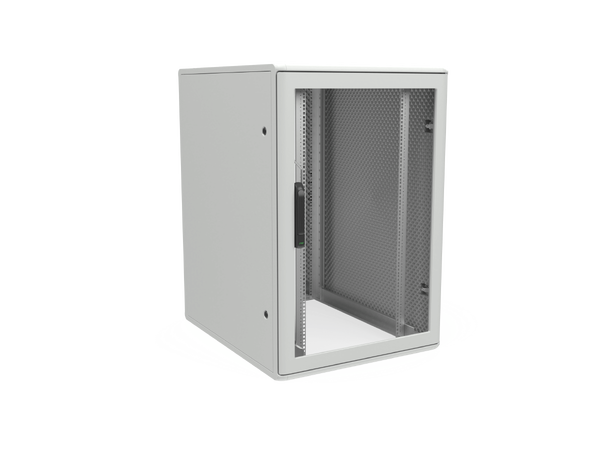 Enoc Gulvskap Grå 24U F1 Glassdør B-800x D-1000x H-1200mm Lydisolerende 