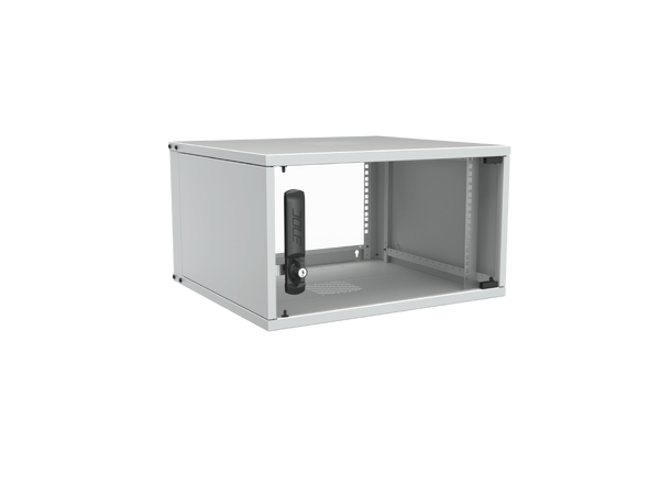 Enoc Veggskap 6U W3 Glassdør B-550 x D-500 x H-314 mm, Grå 