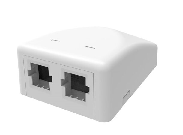 Netconnect  2-port officebox Mini Vit UTP SL-jack 