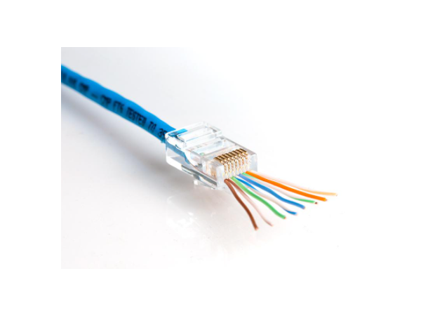 RJ45 plugg CAT6A U/UTP pass-through Modularplugg RJ45 UC6A 