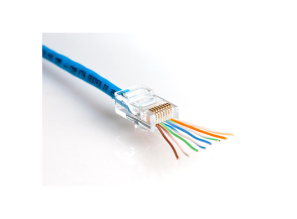 RJ45 plugg CAT6A U/UTP pass-through Modularplugg RJ45 UC6A