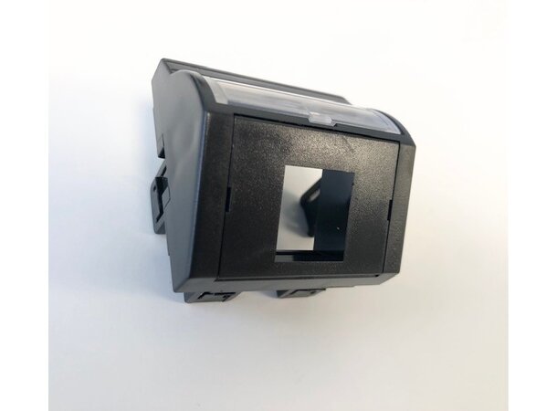 Sentralplate 1 x RJ45 Vinklet Svart 45 x 45 Halogenfri 