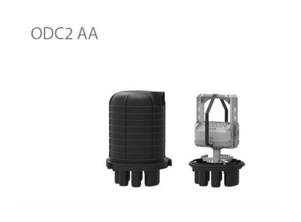 Skjøteboks/dome rund AA 576 fiber IP68 Modulær, 1 oval, 6 runde porter, H 390mm