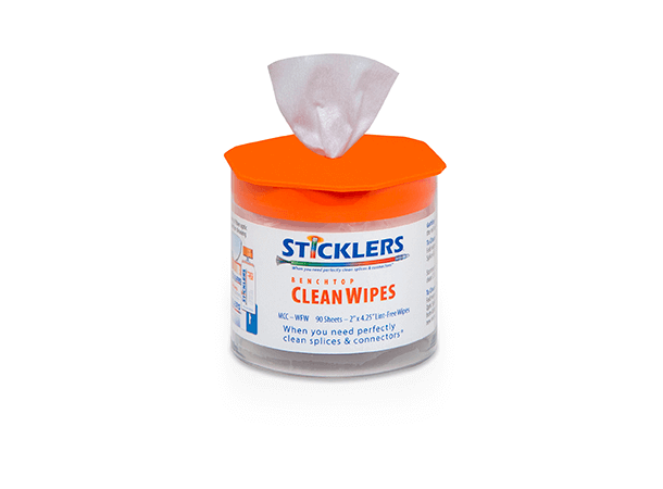 Sticklers CleanWipes plastburk 90st/fp Fiber Optic Wipes