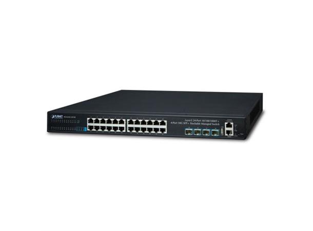 Switch LAN 24p Layer3 Managed Planet Stackable 24x 10/100/1000-T+ 4x 10G-SFP+