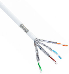 ECS kabel S/FTP Cat.7 LSZH 500m 500m Trommel - Hvit kabel