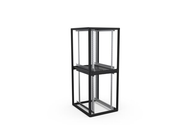Enoc Serverskap 2-delt S1 C2 81220-S B-800xD-1200xH-2000mm Svart Låsbart 