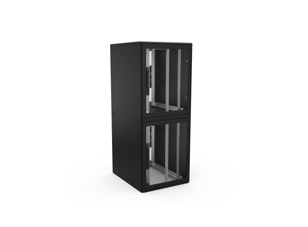 Enoc Serverskap 2-delt S1 C2 81222-S B-800xD-1200xH-2200mm Svart Låsbart 
