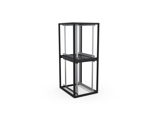Enoc Serverskap 2-delt S1 C2 81222-S B-800xD-1200xH-2200mm Svart Låsbart 