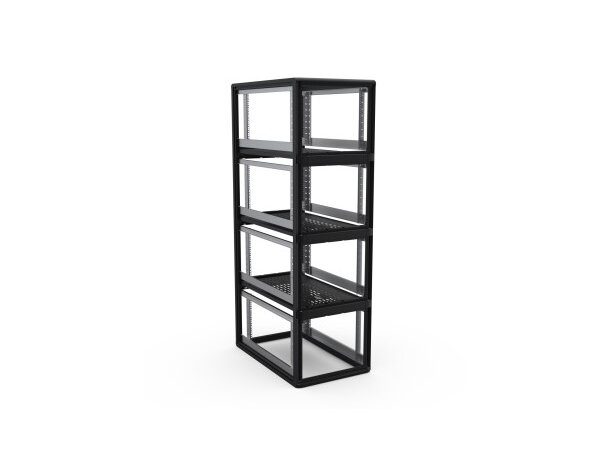 Enoc Serverskap 4-delt S1 C4 61020-S B-600xD-1000xH-2000mm Svart Låsbart 