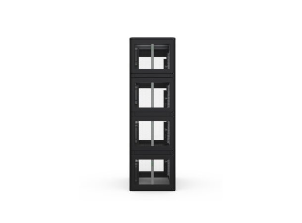 Enoc Serverskap 4-delt S1 C4 61020-S B-600xD-1000xH-2000mm Svart Låsbart 