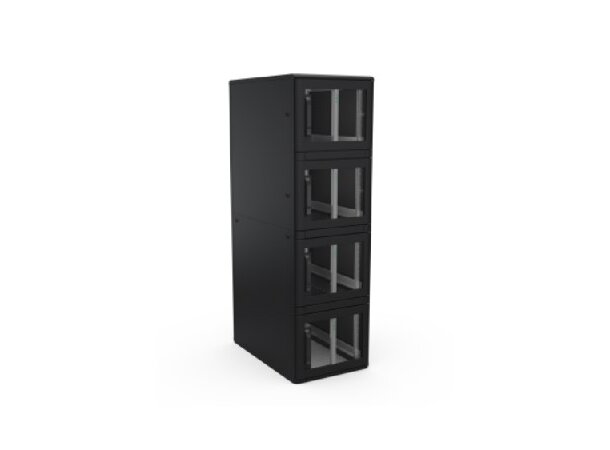 Enoc Serverskap 4-delt S1 C4 61222-S B-600xD-1200xH-2200mm Svart Låsbart 