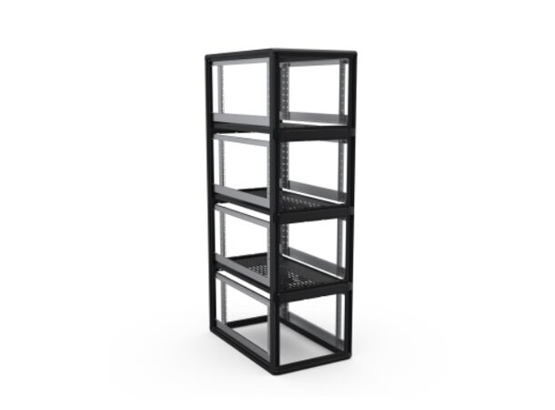 Enoc Serverskap 4-delt S1 C4 61222-S B-600xD-1200xH-2200mm Svart Låsbart 