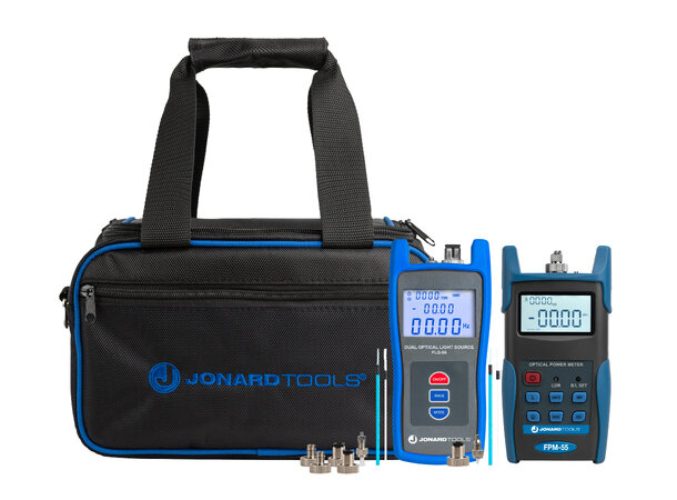Fiber Power Meter w/Data Storage SM/MM Optical Light Source Kit 