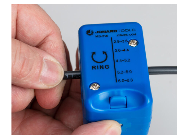 Jonard Spalte- og ringverktøy Passer for kabler 2,9 mm - 6,8 mm 