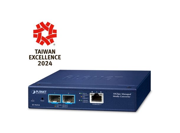 Planet Media Converter 1x10G, 2xSFP+10G Managed 