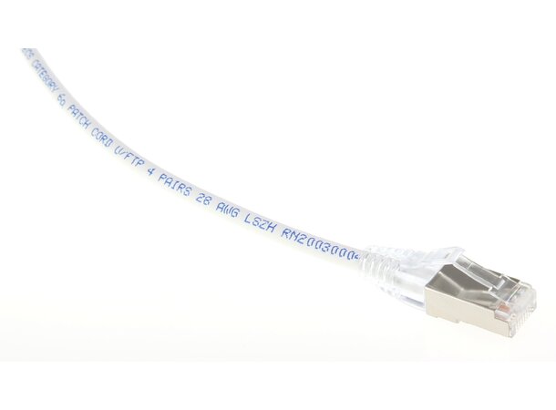ECS Slim patch C6A U/FTP Hvit 10,0m AWG28 LSZH 