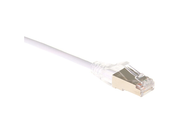ECS Slim patch C6A U/FTP Hvit 10,0m AWG28 LSZH 