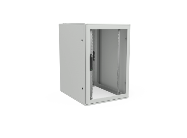 Enoc F1 golvskåp 800x1000x1000 Grå 20HE Glasdörr 