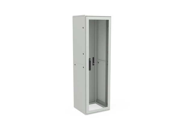 Enoc Gulvskap Grå 42U F1 Glassdør B-600 x D- 600 x H-2000 mm 