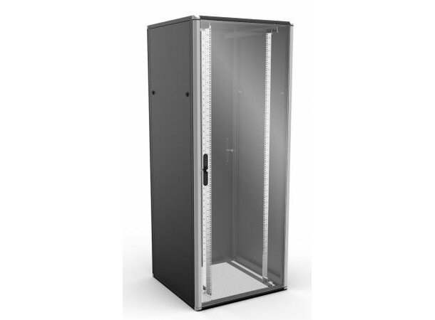 Enoc Gulvskap Sort 42U F3 Glassdør B-800 x D-1000 x H-2000 mm 
