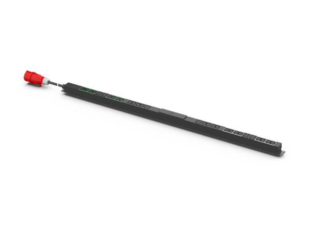 Enoc PDU Strømskinne Vertikal 400V/3x16A 24xC13 + 6xC19 - IEC60309 3m 