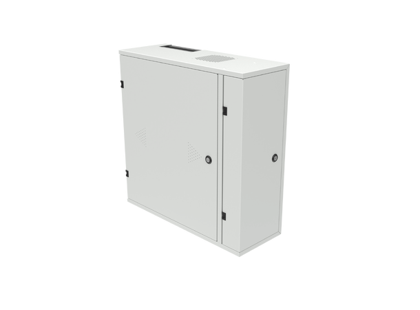 Enoc Veggskap 4U 19" Vertikal Montering B-600 x D-220 x H-600 mm platedør Grå 