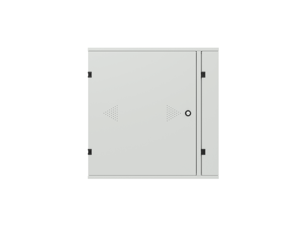 Enoc Veggskap 4U 19" Vertikal Montering B-600 x D-220 x H-600 mm platedør Grå 